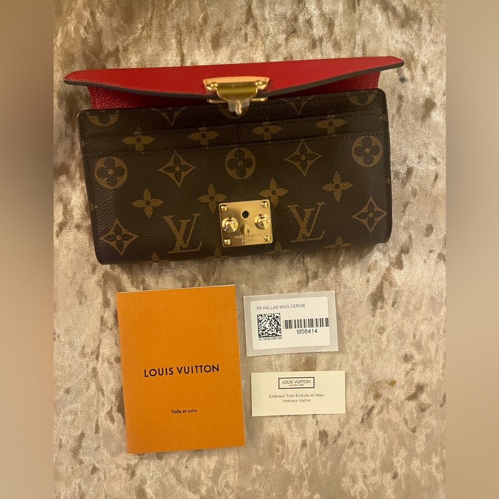Louis Vuitton Monogram Brown and Red Wallet